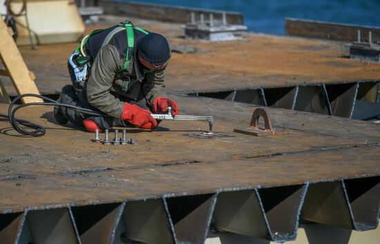 Russia Crimean Bridge Accident Restoration