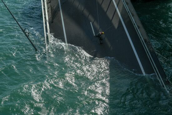 Russia Crimean Bridge Accident Restoration
