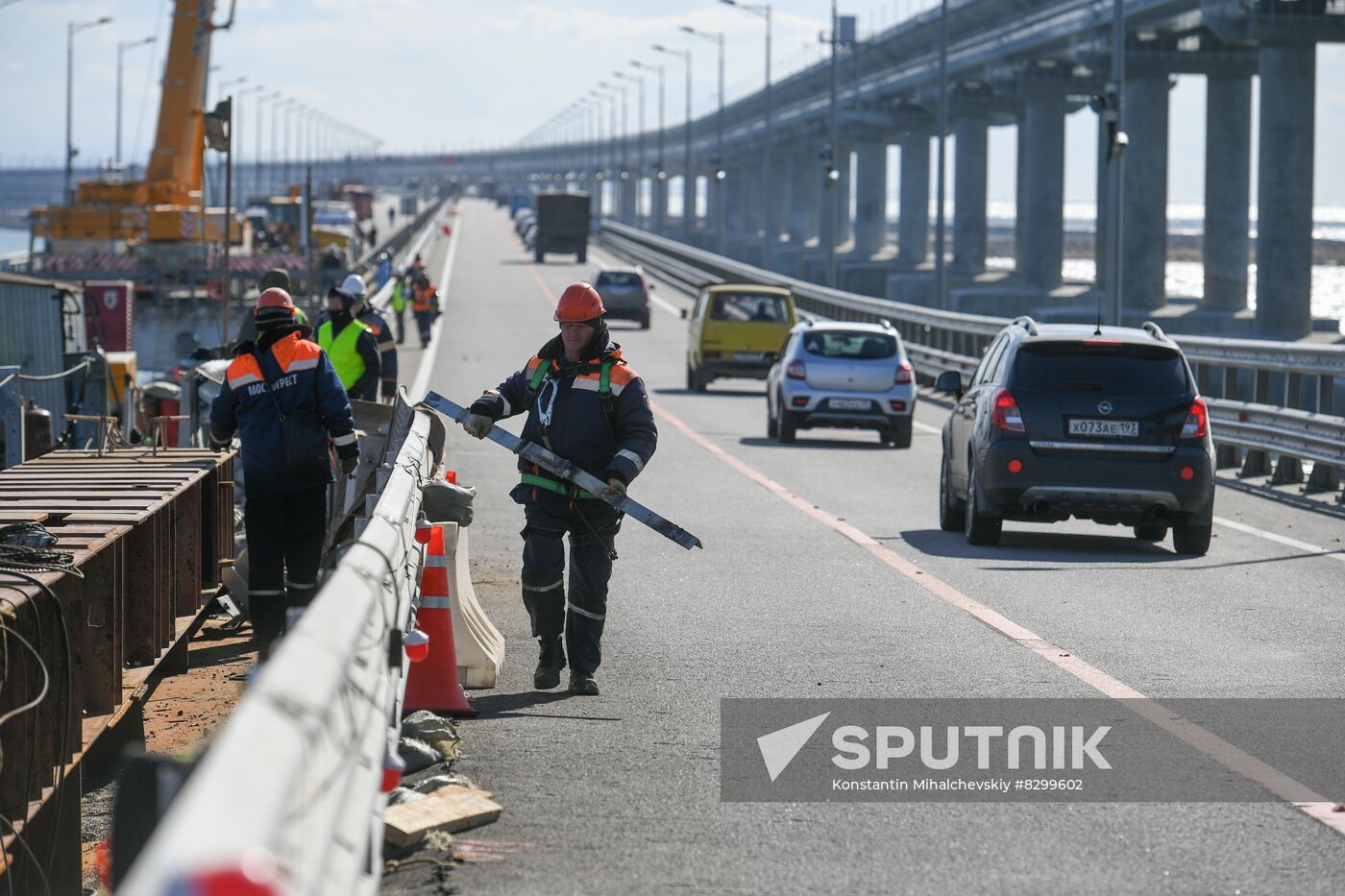 Russia Crimean Bridge Accident Restoration