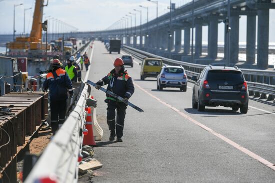 Russia Crimean Bridge Accident Restoration