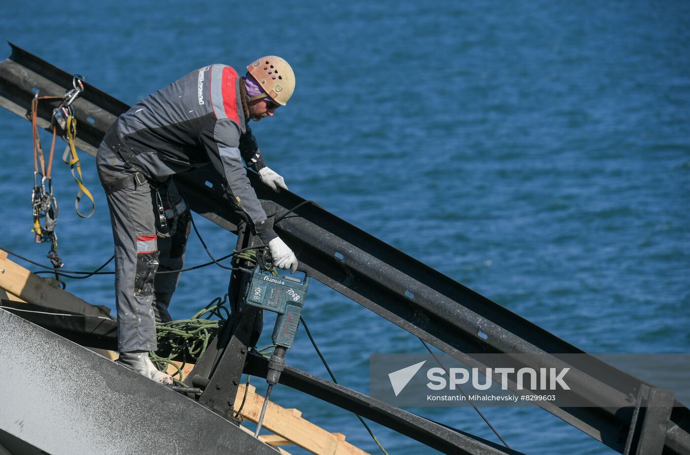 Russia Crimean Bridge Accident Restoration