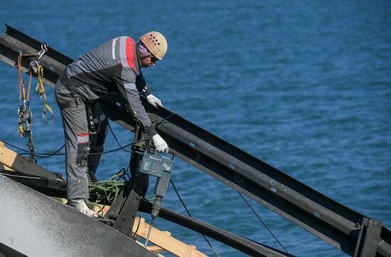 Russia Crimean Bridge Accident Restoration