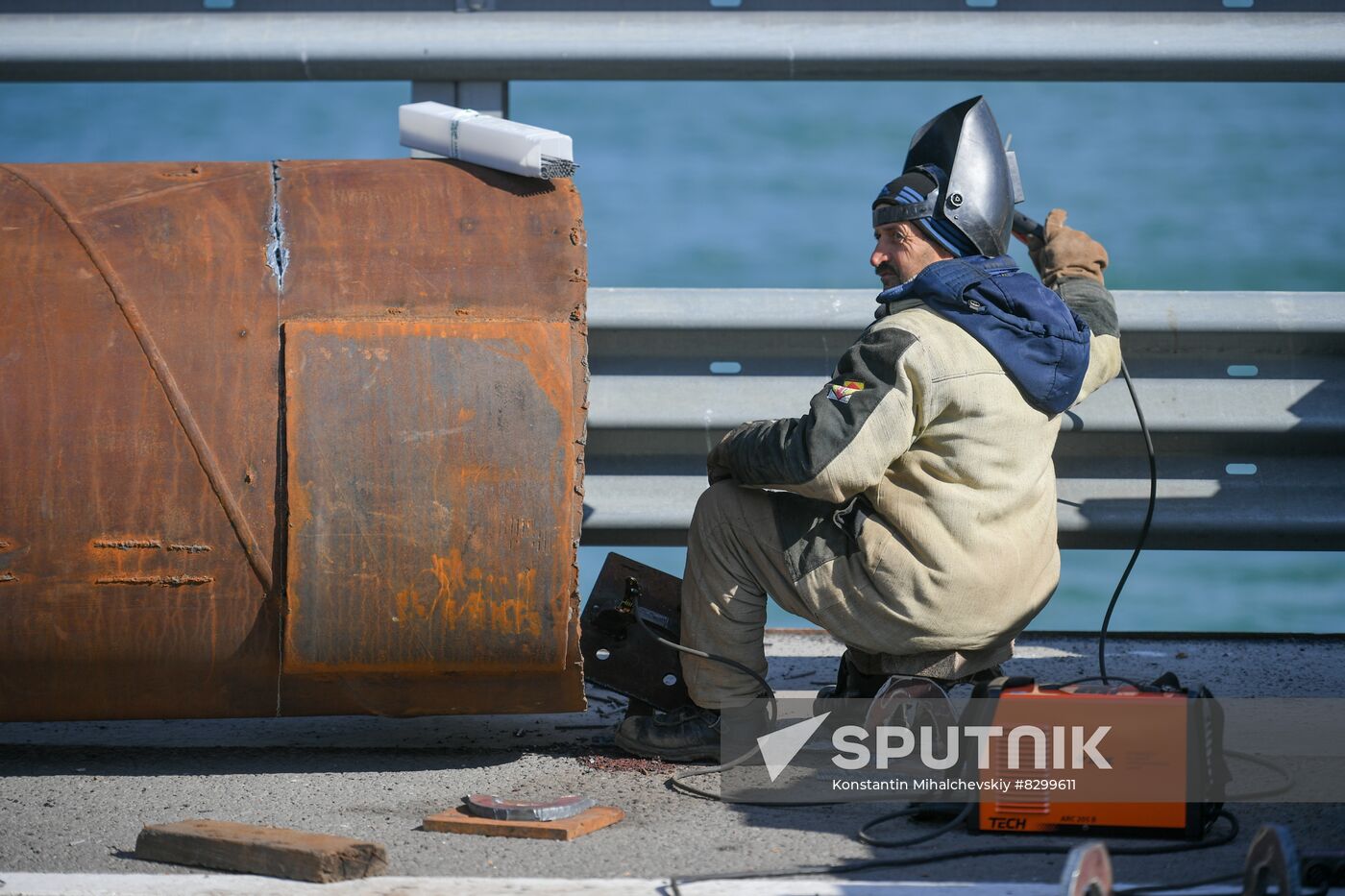 Russia Crimean Bridge Accident Restoration