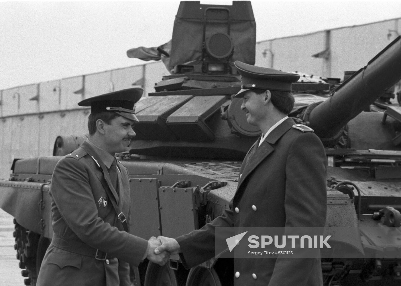 Group of German servicemen's friendly visit to USSR