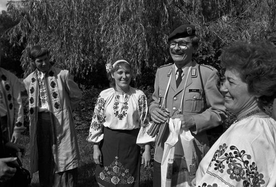 Group of German servicemen's friendly visit to USSR