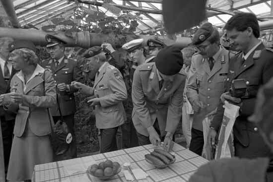 Group of German servicemen's friendly visit to USSR