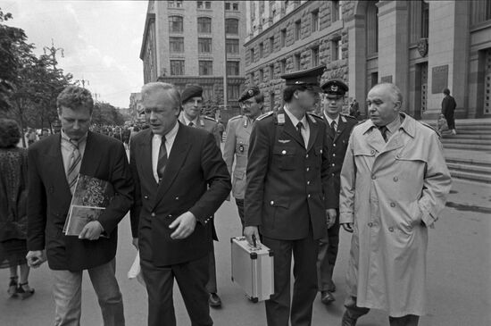 Group of German servicemen's friendly visit to USSR