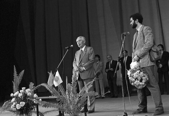 News conference at October cinema hall