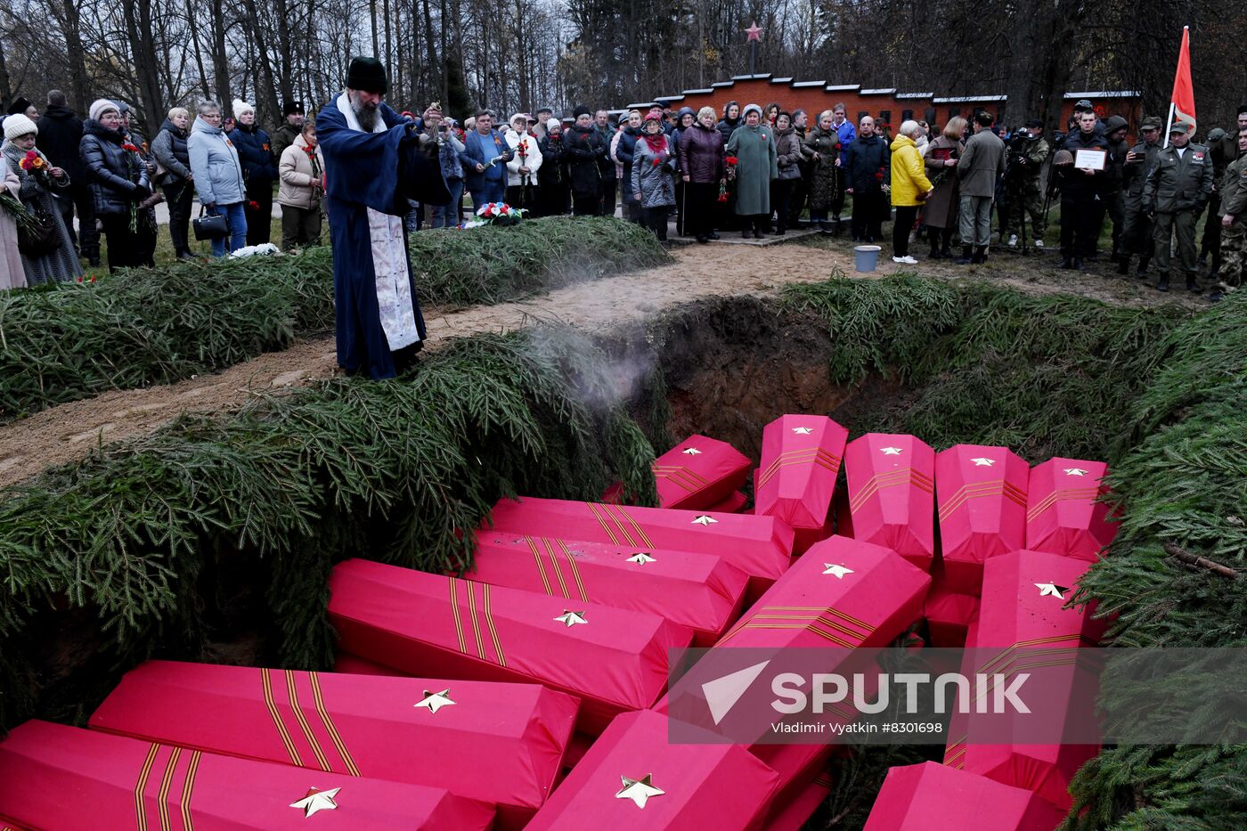 Russia WWII Soviet Soldiers Reburial