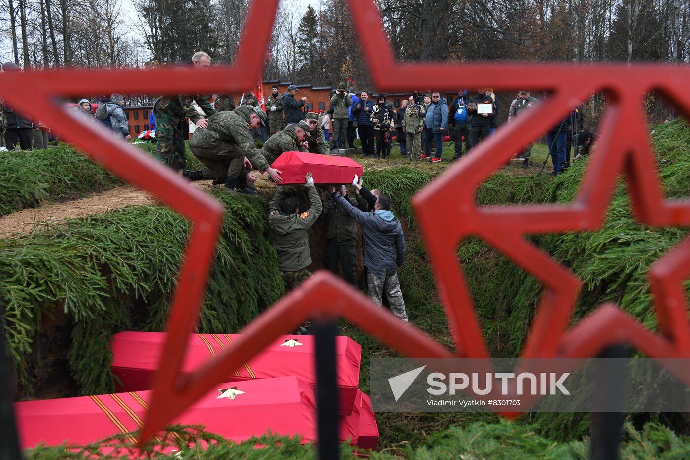 Russia WWII Soviet Soldiers Reburial