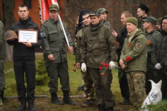 Russia WWII Soviet Soldiers Reburial