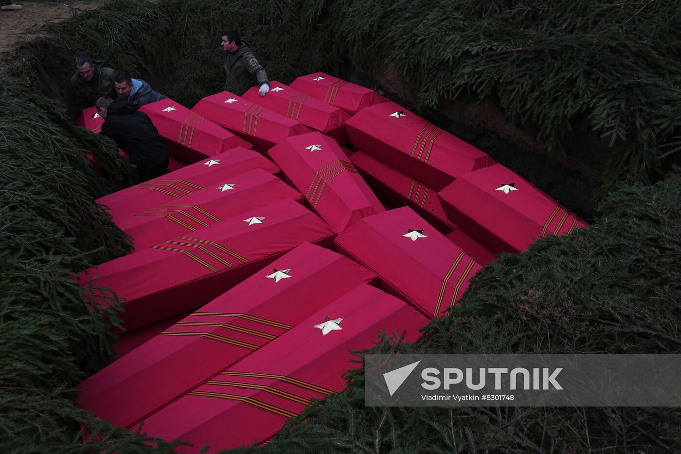 Russia WWII Soviet Soldiers Reburial