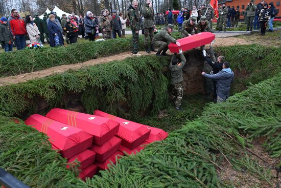 Russia WWII Soviet Soldiers Reburial