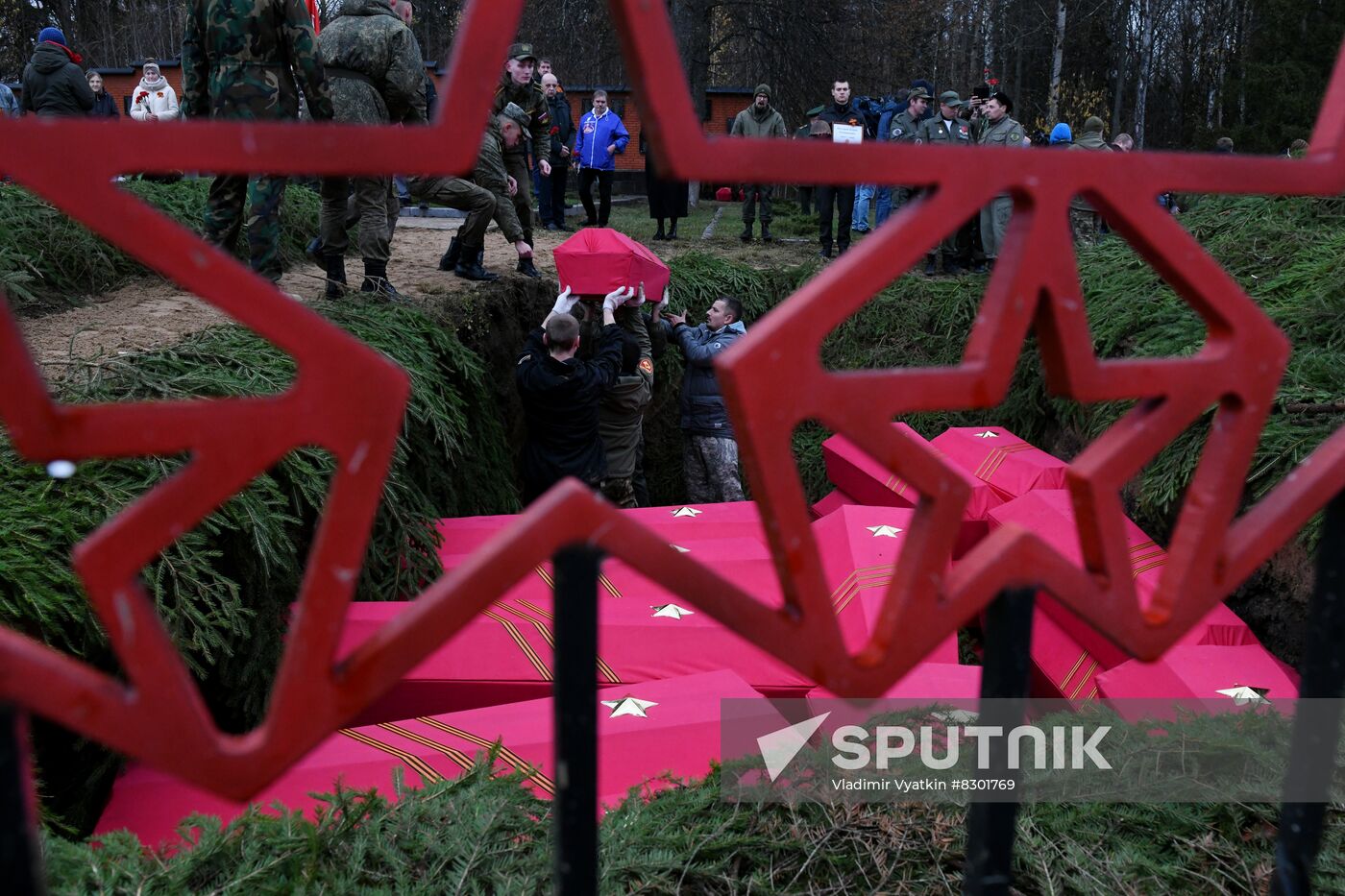 Russia WWII Soviet Soldiers Reburial