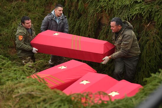 Russia WWII Soviet Soldiers Reburial