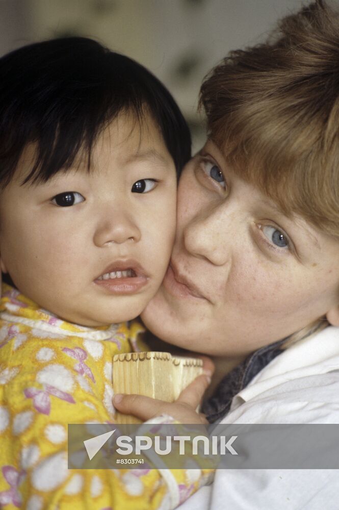 Woman with child