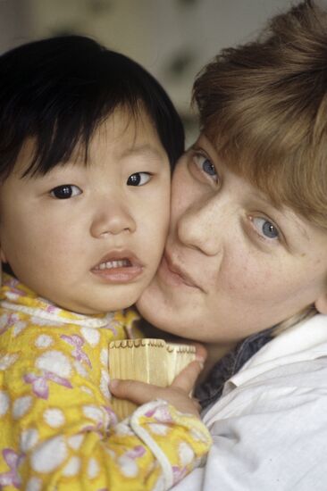 Woman with child