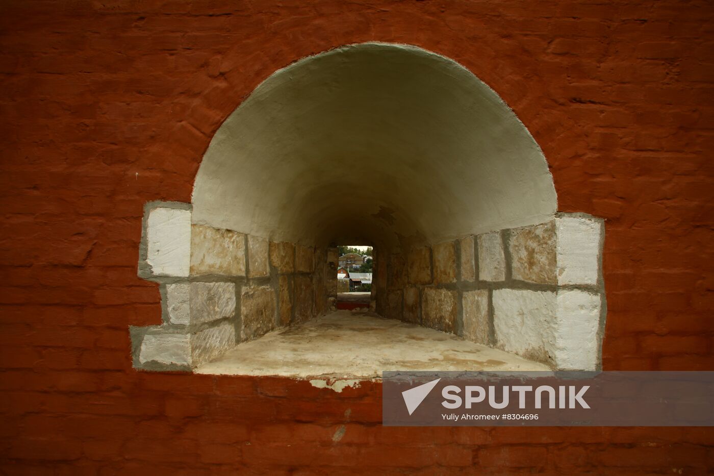Gun port at Zaraisk Kremlin state museum and reserve