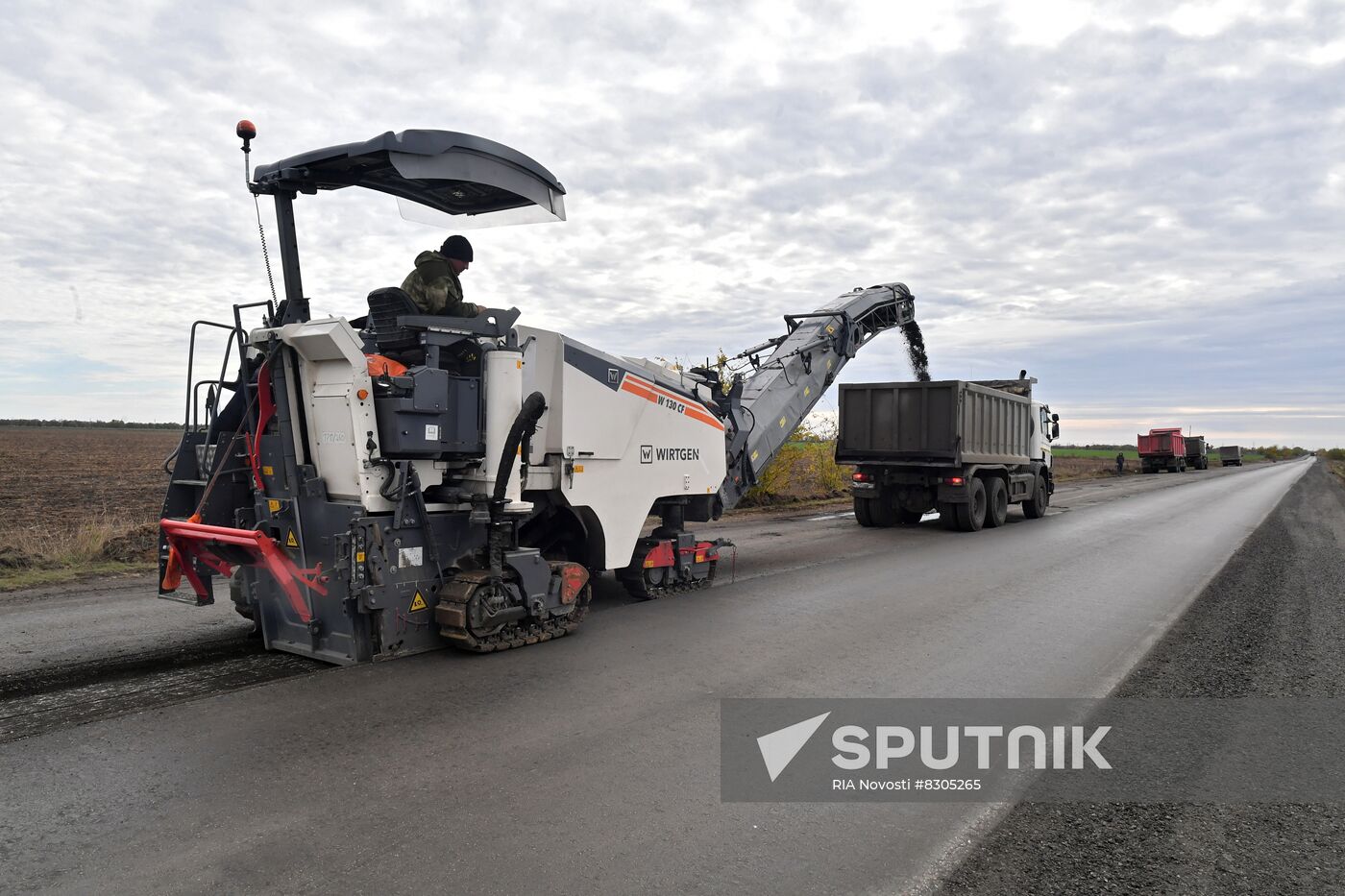 Russia Ukraine Military Operation Road Construction
