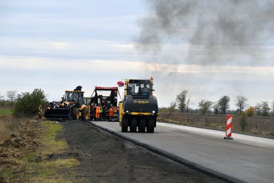 Russia Ukraine Military Operation Road Construction