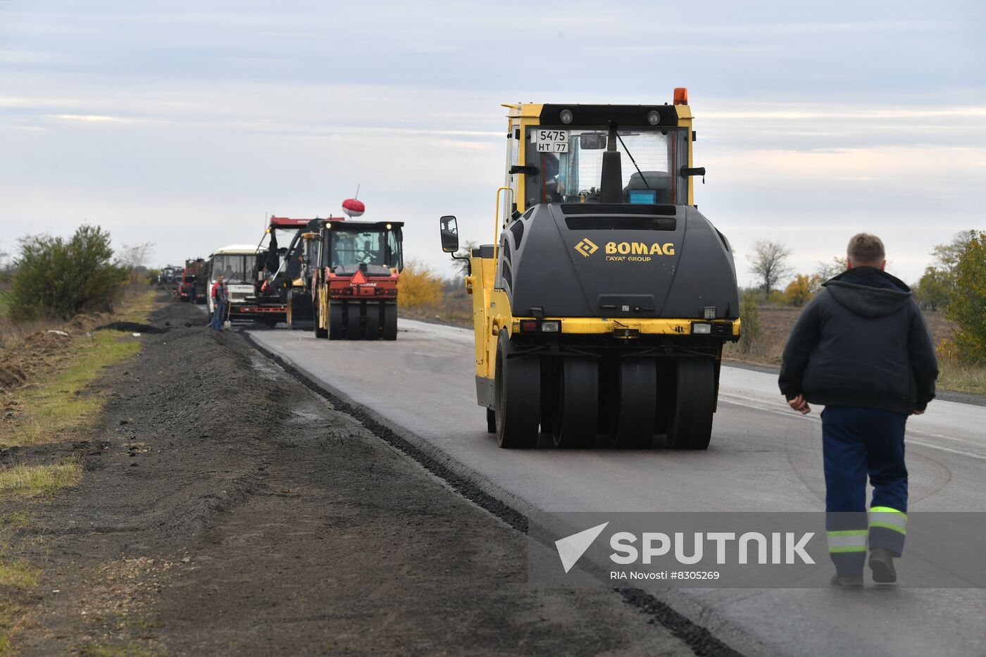 Russia Ukraine Military Operation Road Construction