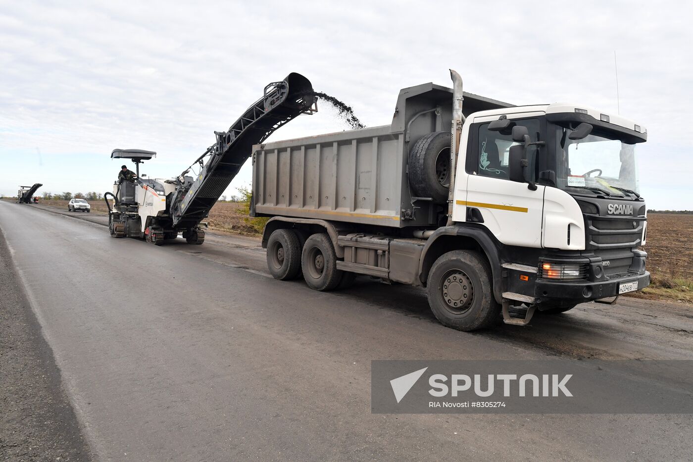 Russia Ukraine Military Operation Road Construction