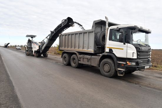Russia Ukraine Military Operation Road Construction