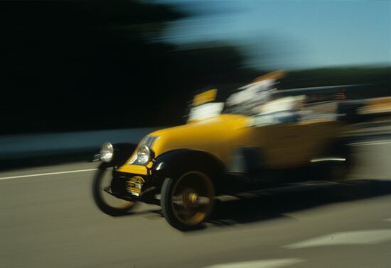 International rally of vintage cars and motorcycles in Riga
