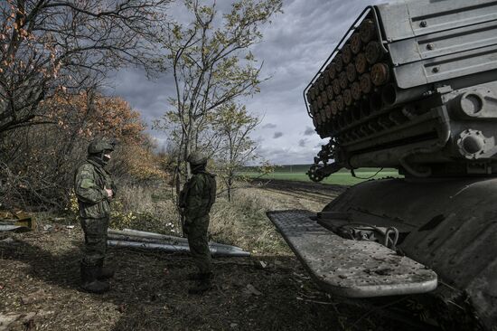 Russia Ukraine Military Operation Multiple Rocket Launcher