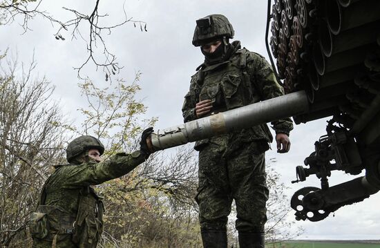 Russia Ukraine Military Operation Multiple Rocket Launcher