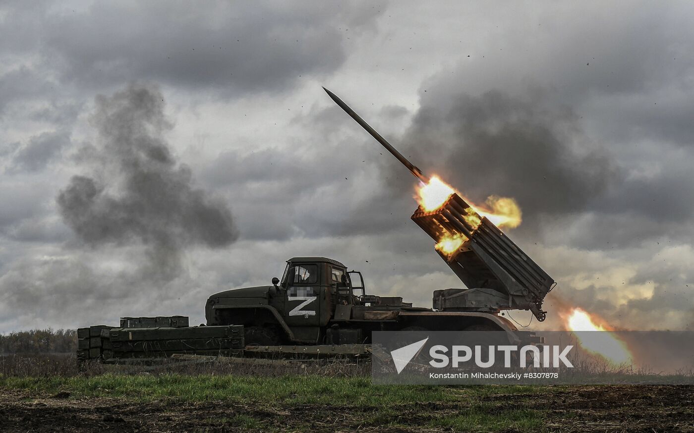 Russia Ukraine Military Operation Multiple Rocket Launcher