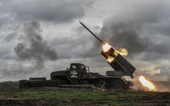 Russia Ukraine Military Operation Multiple Rocket Launcher