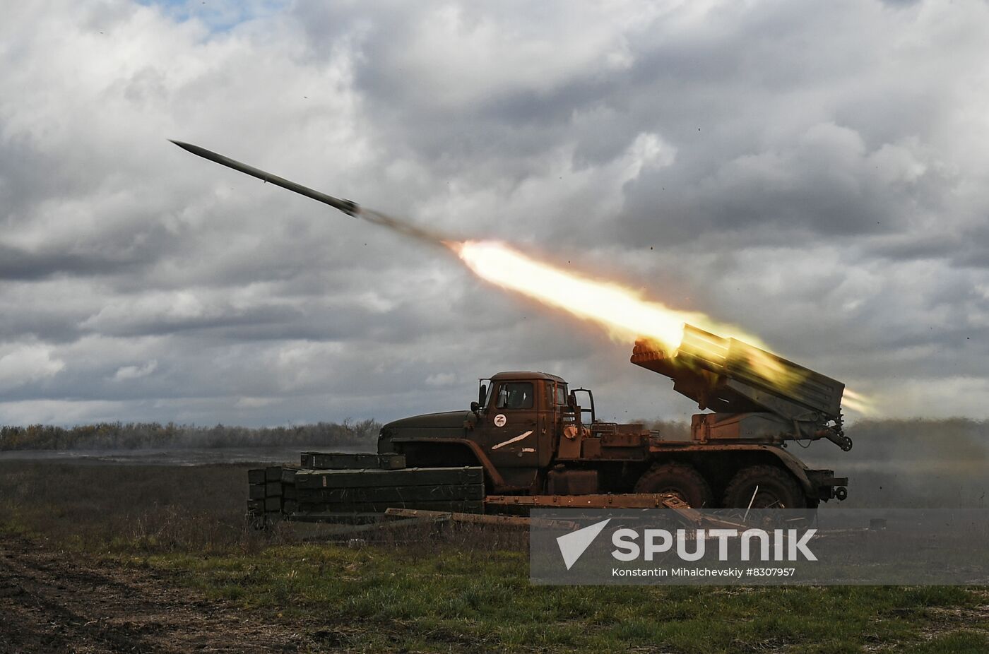 Russia Ukraine Military Operation Multiple Rocket Launcher