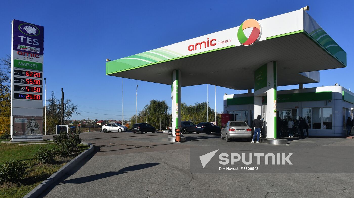 Russia Ukraine Military Operation Petrol Station