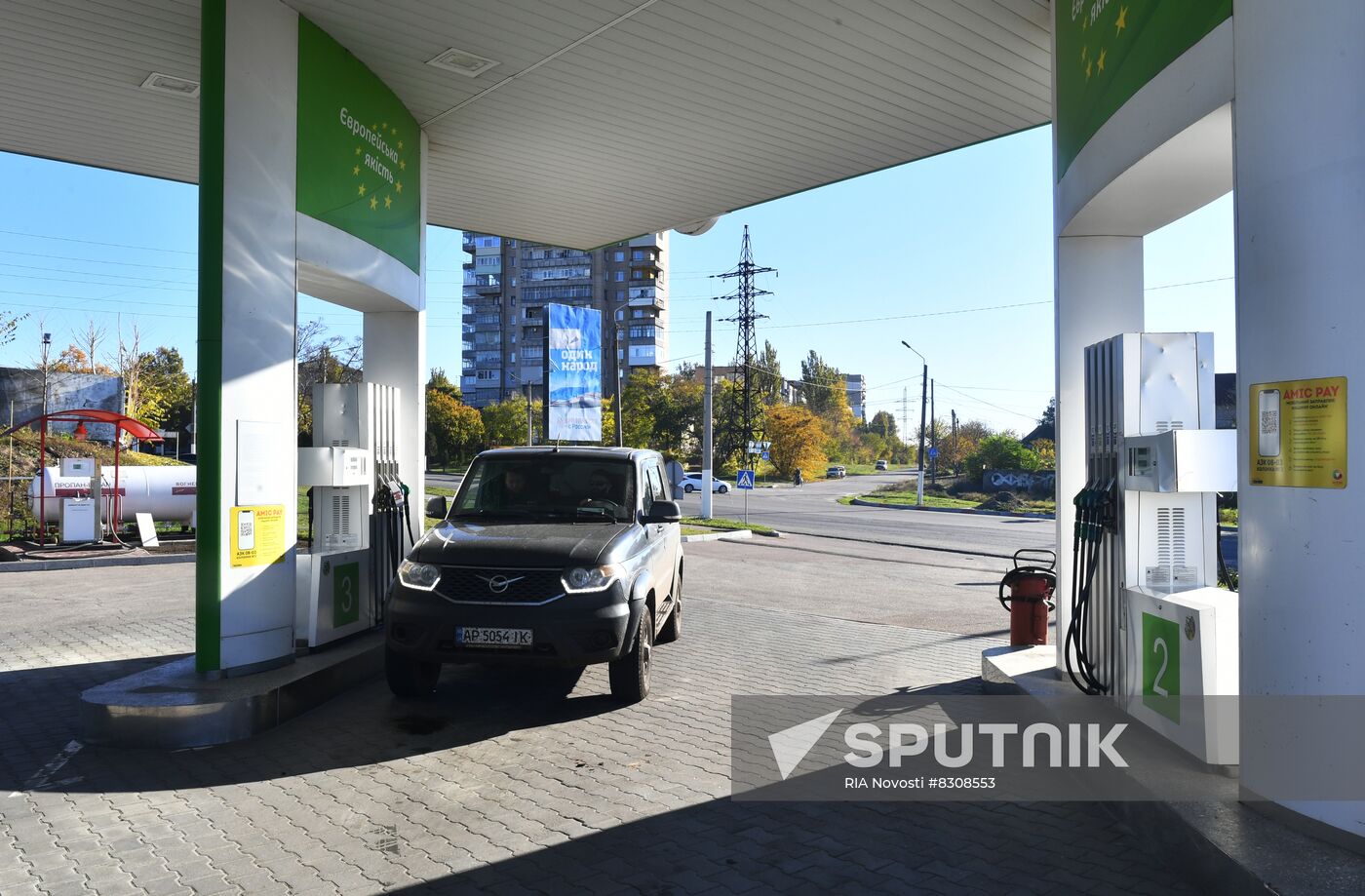 Russia Ukraine Military Operation Petrol Station