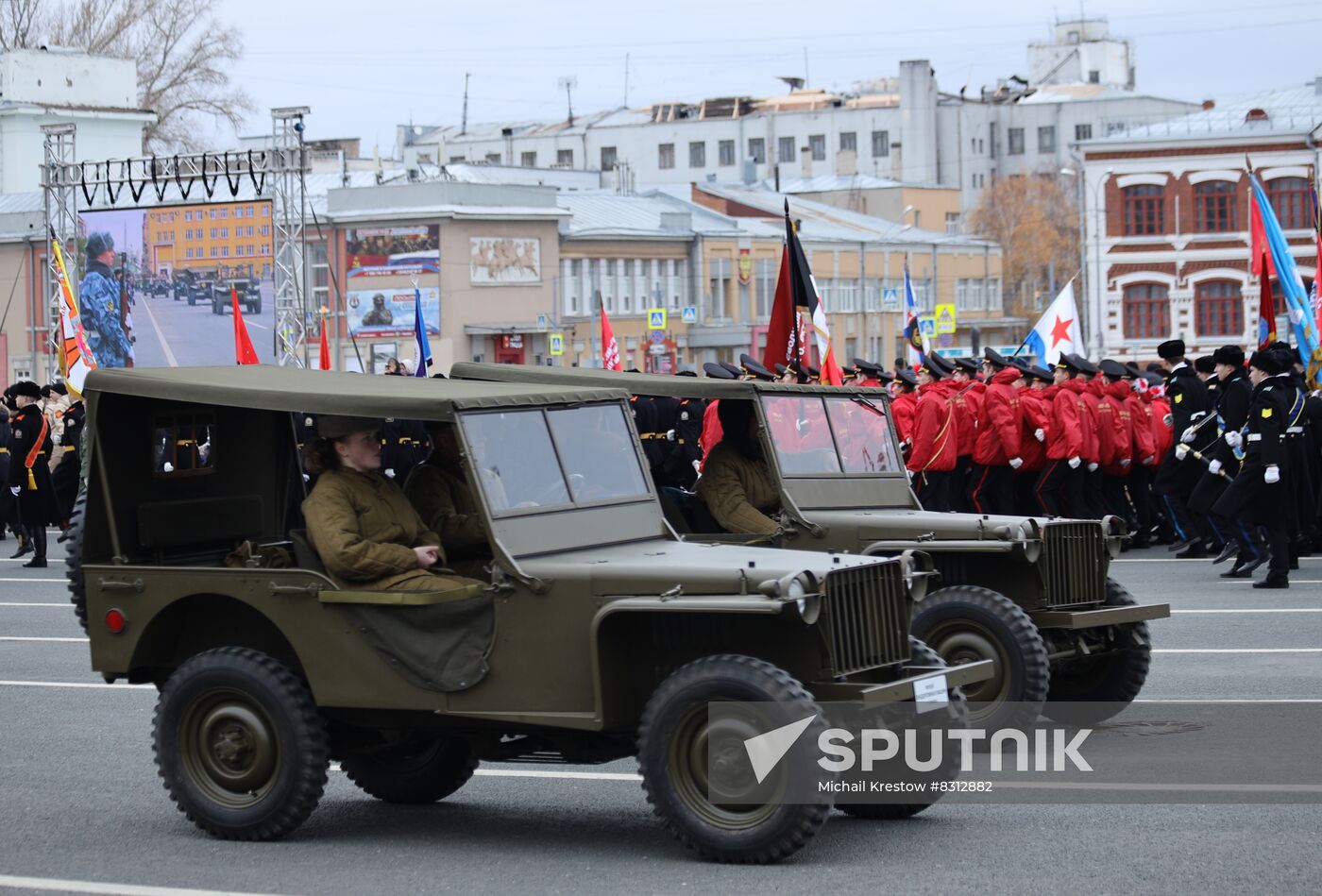 Russia WWII Historical Parade Anniversary