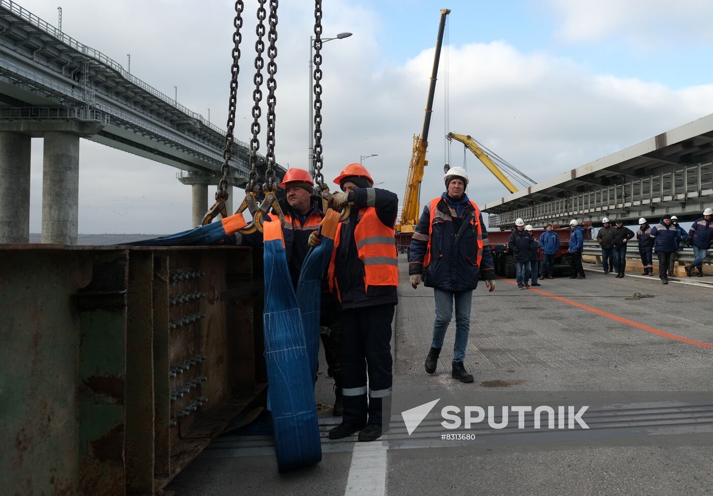 Russia Crimean Bridge Accident Restoration