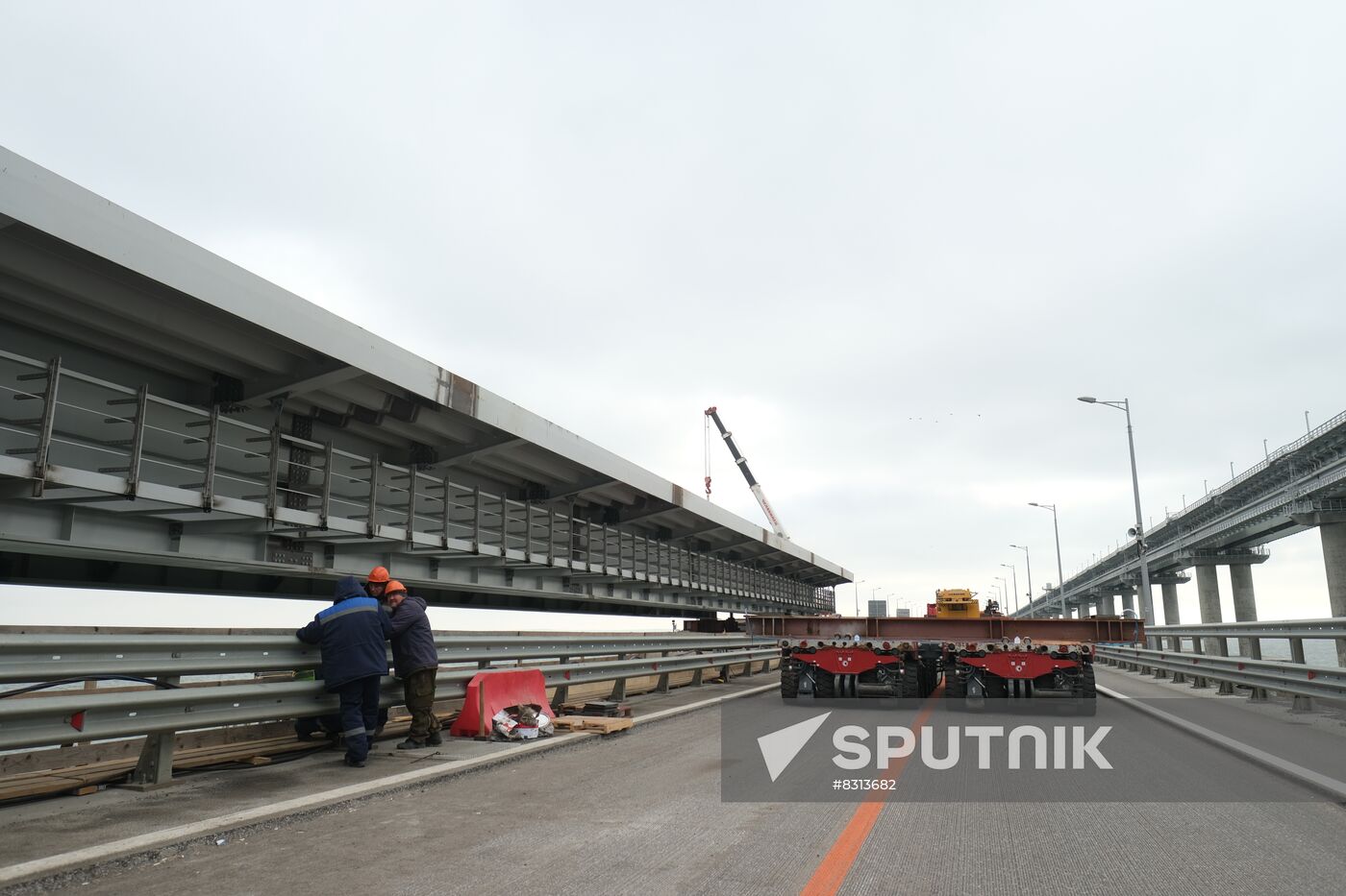 Russia Crimean Bridge Accident Restoration