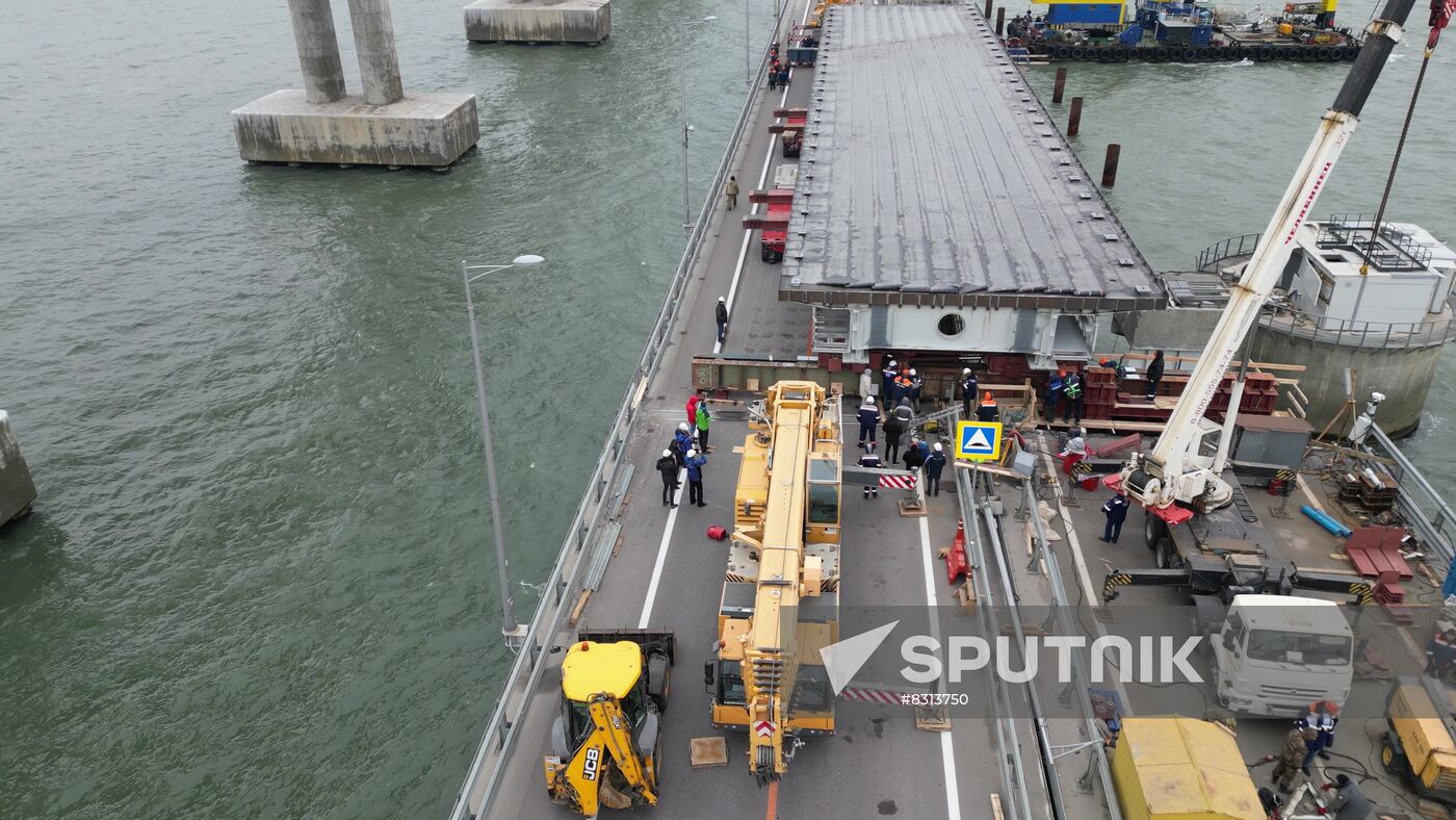 Russia Crimean Bridge Accident Restoration