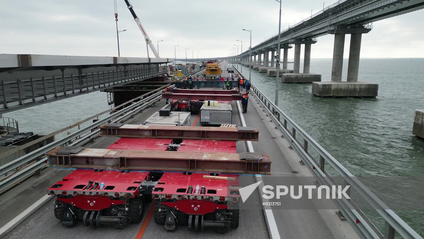 Russia Crimean Bridge Accident Restoration