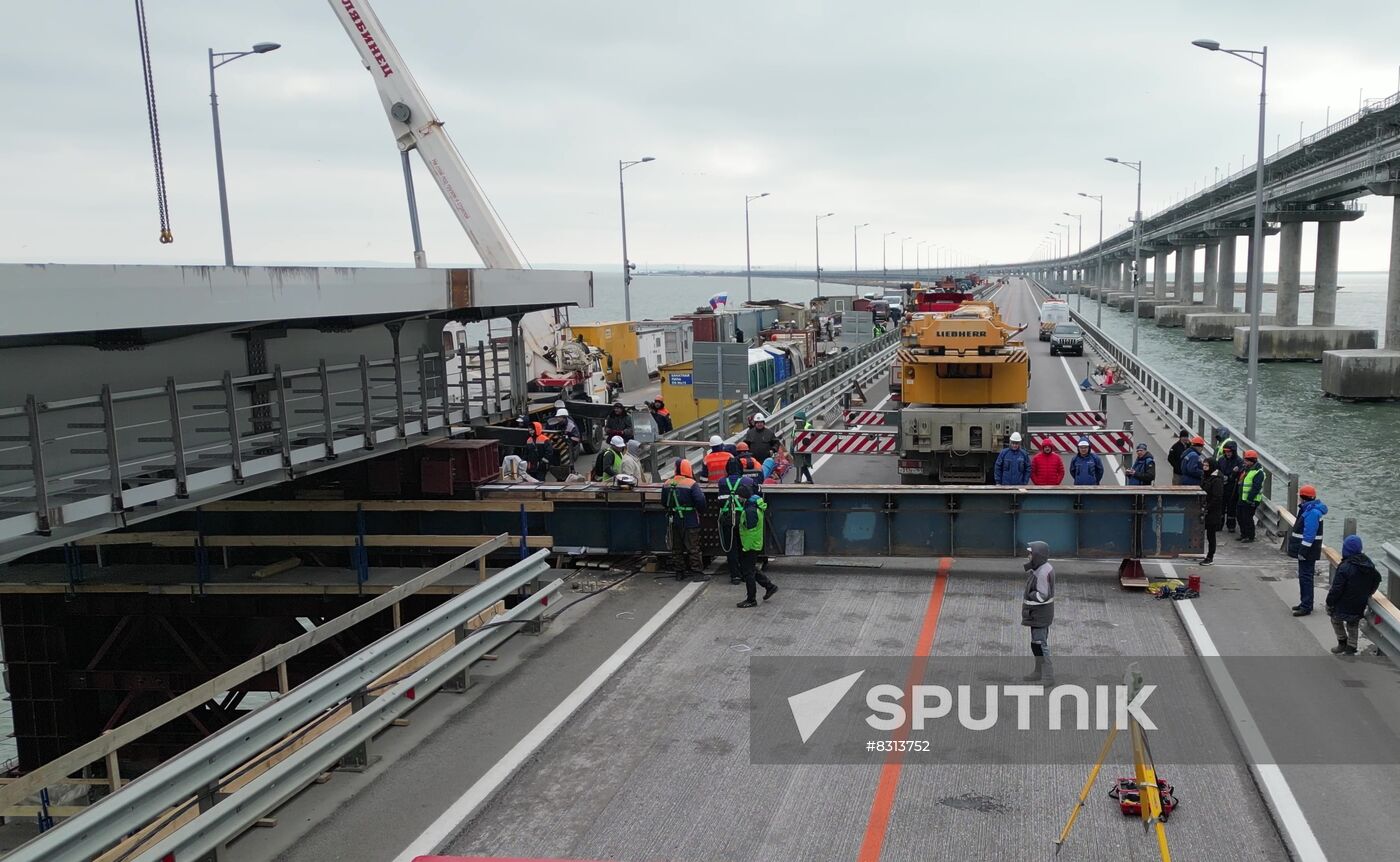 Russia Crimean Bridge Accident Restoration