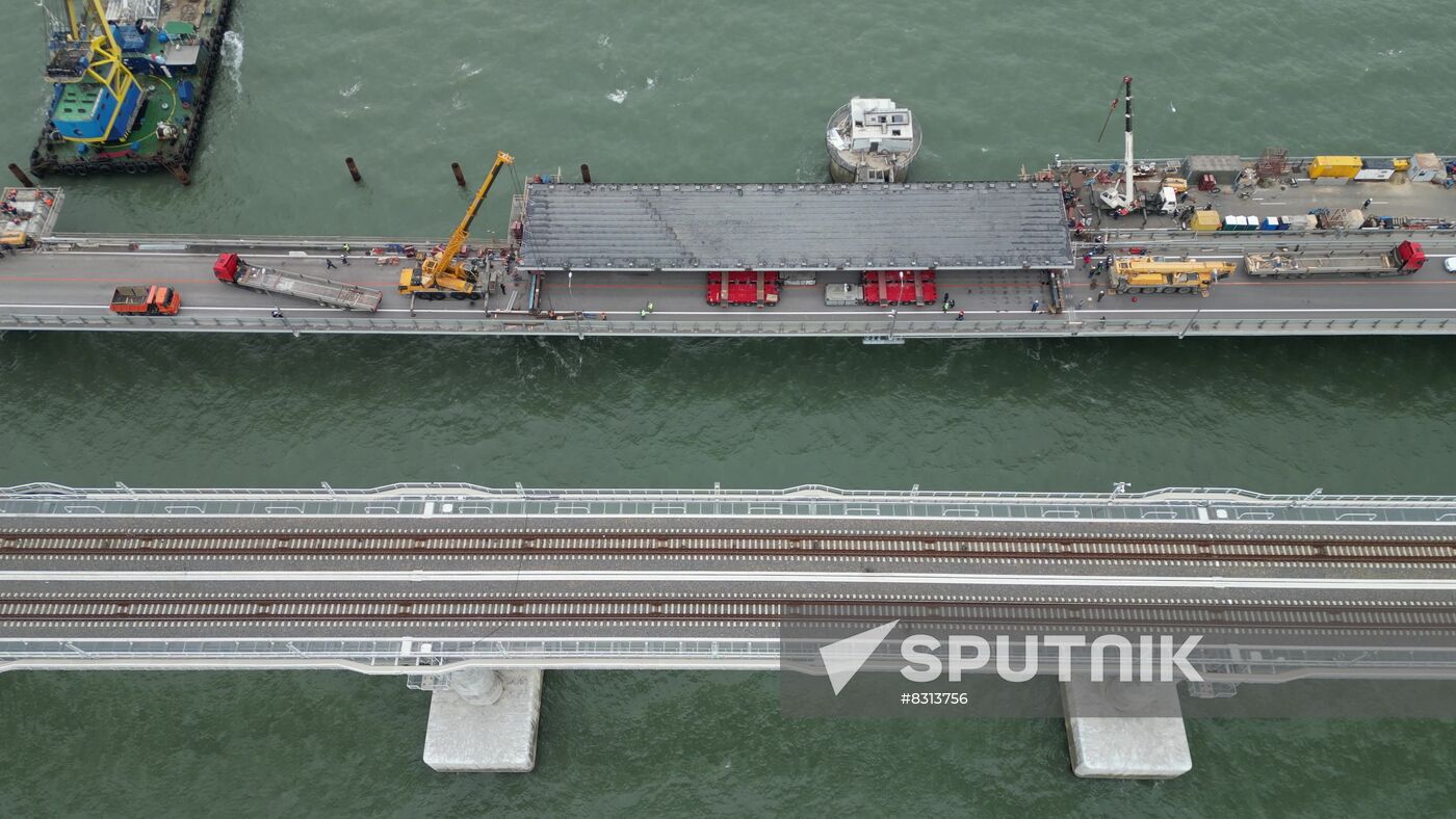 Russia Crimean Bridge Accident Restoration