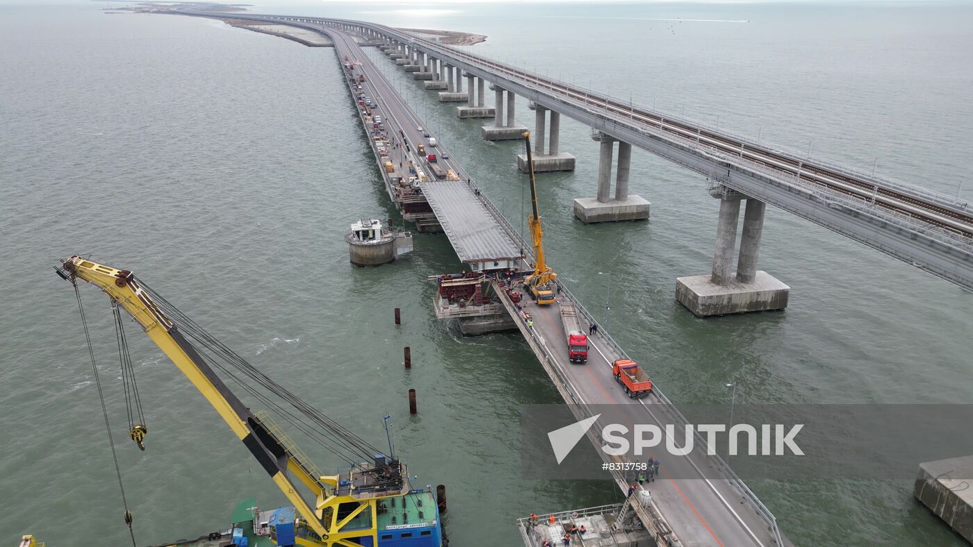 Russia Crimean Bridge Accident Restoration