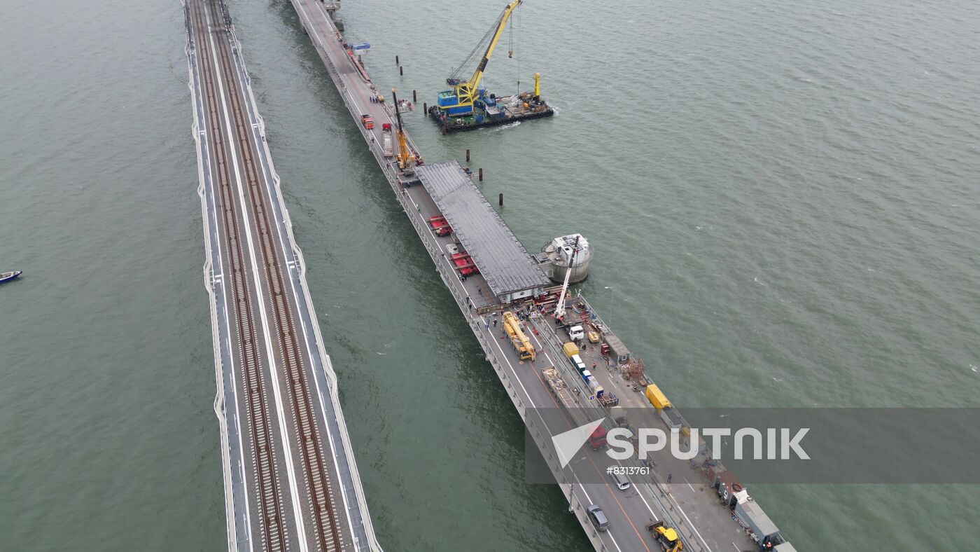 Russia Crimean Bridge Accident Restoration