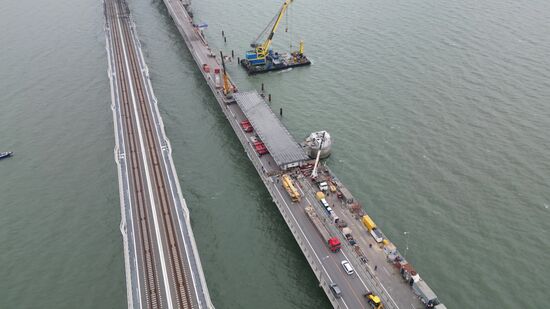 Russia Crimean Bridge Accident Restoration