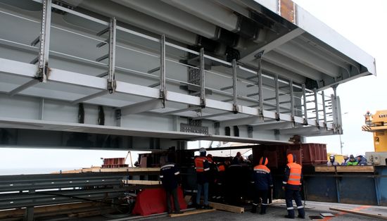 Russia Crimean Bridge Accident Restoration