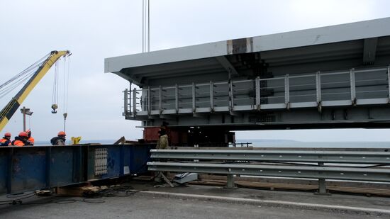 Russia Crimean Bridge Accident Restoration