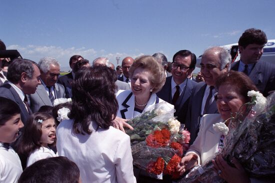 UK Prime Minister Margaret Thatcher visits Soviet Union