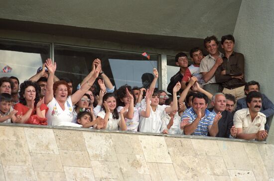 UK Prime Minister Margaret Thatcher visits Soviet Union