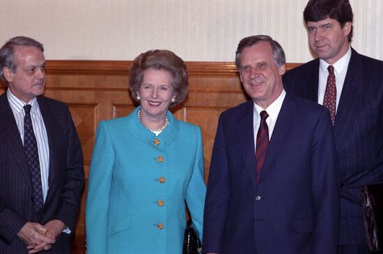 British Prime Minister Margaret Thatcher visits USSR